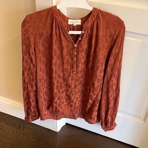 Bella Dahl Women's Leopard Rust Blouse